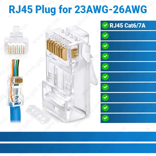 [#36'0032] RJ45 Cat7 1ш Plug for 23AWG-26AWG Network