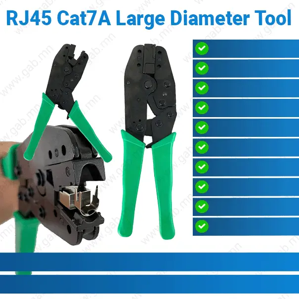 [#50'0080] RJ45 Cat7A Large Diameter Crimping Tool Network