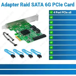 [#50'0029] MARVELL SATA 6G 4-Port Adapter PCIe Card RAID | RAID Controller