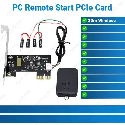 [#50'0034] PC Remote Controller 20m Wireless Power On PCIe Card | Remote Control