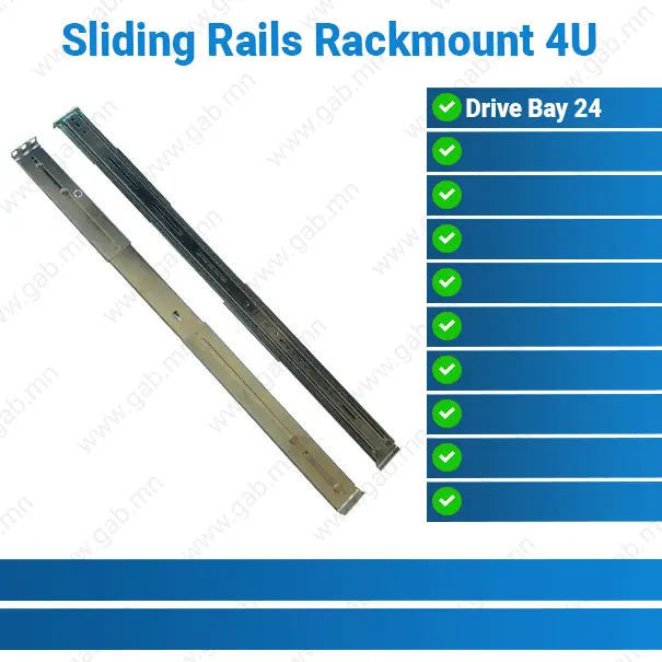 [#50'0036] Drive Bay 24 Sliding Rails Rackmount 4U
