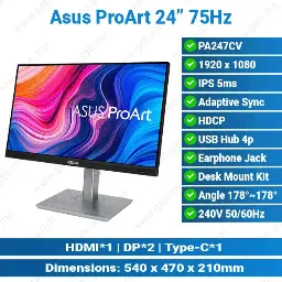[#24'0026] ASUS ProArt PA247CV 24-inch 75Hz HDMI DP Professional | Studio Monitor