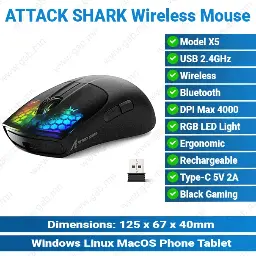 [#20'0035] ATTACK SHARK X5 Wireless | Gaming Mouse