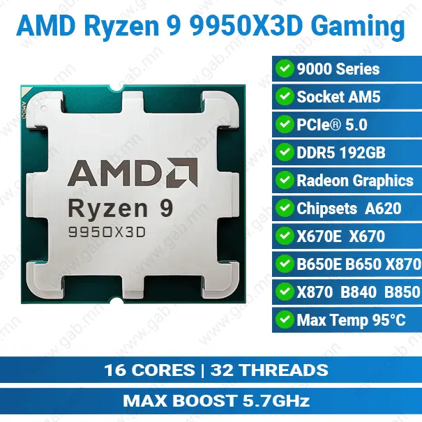 [#11'0003] Ryzen 9 9950X3D AMD CPU