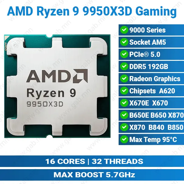 [#11'0017] Ryzen 9 9950X3D AMD CPU