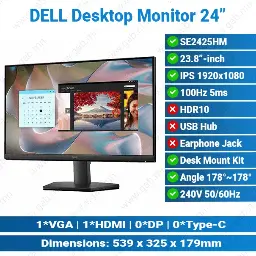 [#24'0031] DELL SE2425HM 24-inch 100Hz HDMI VGA | Desktop Monitor