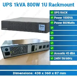 [#38'0004] UPS 1kVA 800W 1U Rackmount